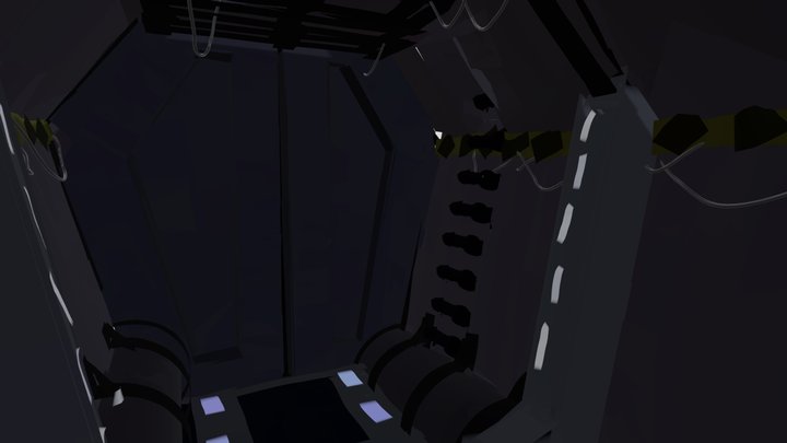 Openbrush_VR_Spaceshipcorridor 3D Model