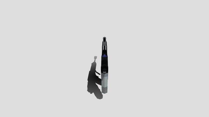 Low Poly Automatic Rifle 3D Model