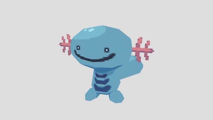 Wooper low-poly 3D Model