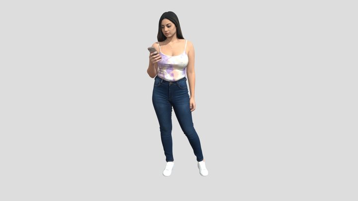 Phone Check In Tie- Dye Tank Top – Kostenloses 3D-Modell STL