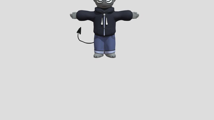 Gray (Sprunki Retake Human) 3D Model