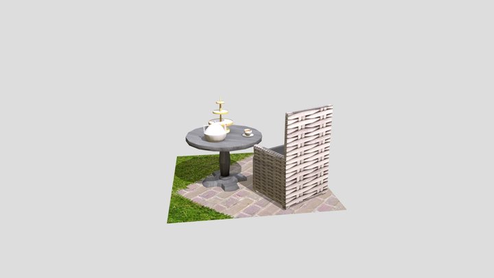 DAE 5 Finished props - Granny's tea time 3D Model