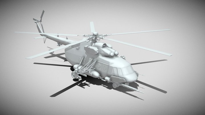 [OD]Mi-17-1SKM 米171改进型运输直升机 3D Model