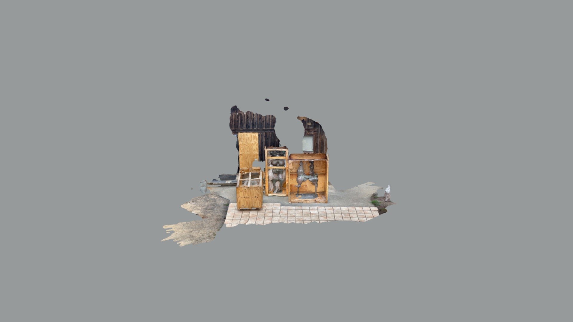 Crated bronze