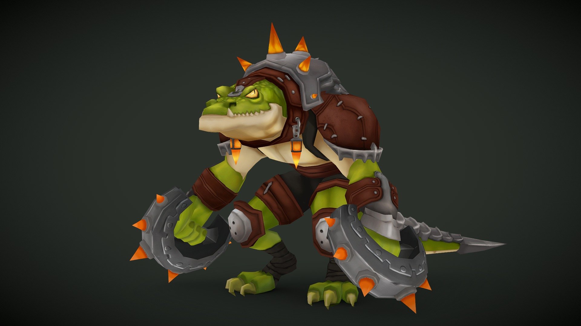 handpainted crocodile monster character - 3D model by wook1025 [976250c ...