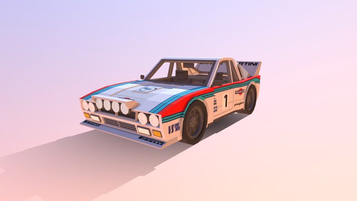 83' Lancia Rallye 037 (Martini Livery) 3D Model