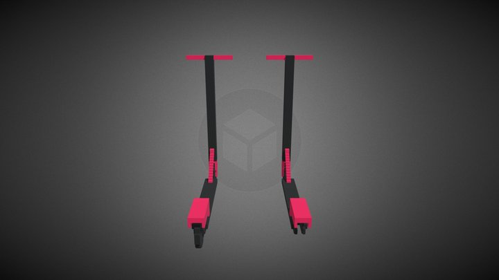 Voxel scooter 3D Model
