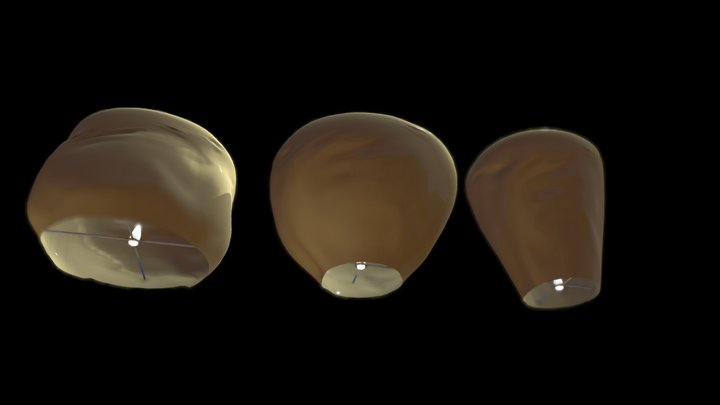 Sky Lantern Pack 3D Model