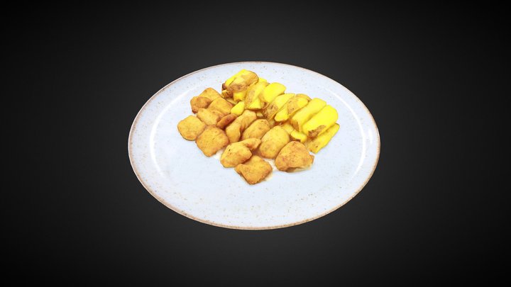 Nuggets de Pollo 3D Model