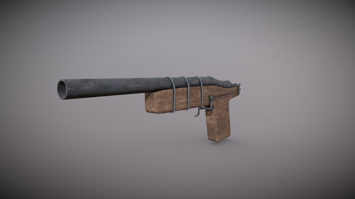 homemade pistol 3D Model