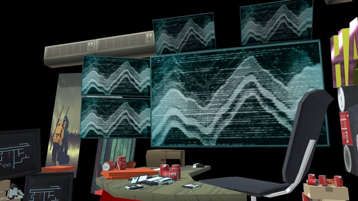Hacker room – Kostenloses 3D-Modell STL