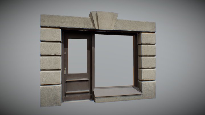 Modular Door Window 04 3D Model