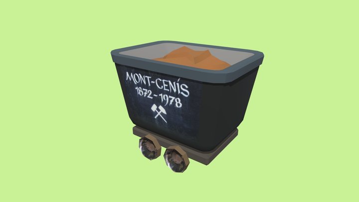 Mine Cart 3D Model