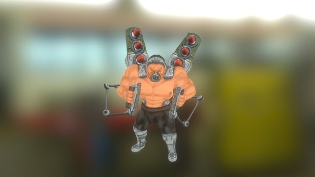 Cybernetic Soldier 3D Model