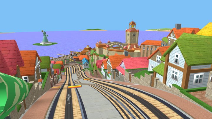 Mario Kart 8 - Toad Harbor 3D Model
