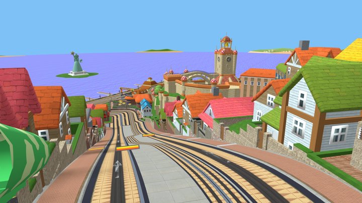 Wii U - Mario Kart 8 - Toad Harbor 3D Model