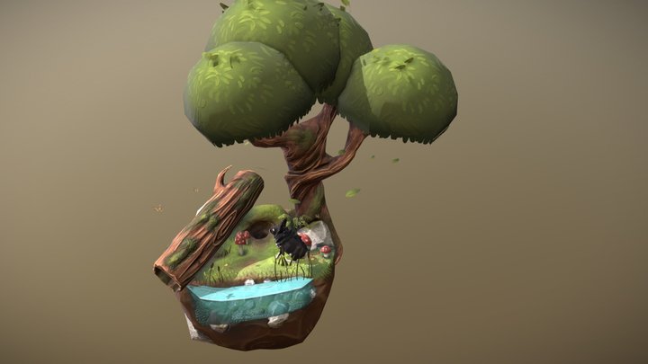 Family Burrow Diorama 3D Model