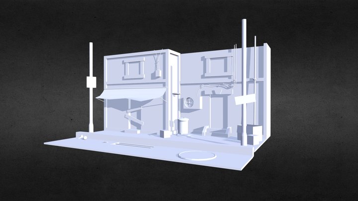 練習-現代街景 3D Model
