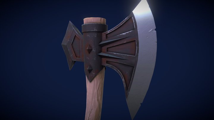 [Student Work] Ouaali Tasnîm, Battle Axe 3D Model