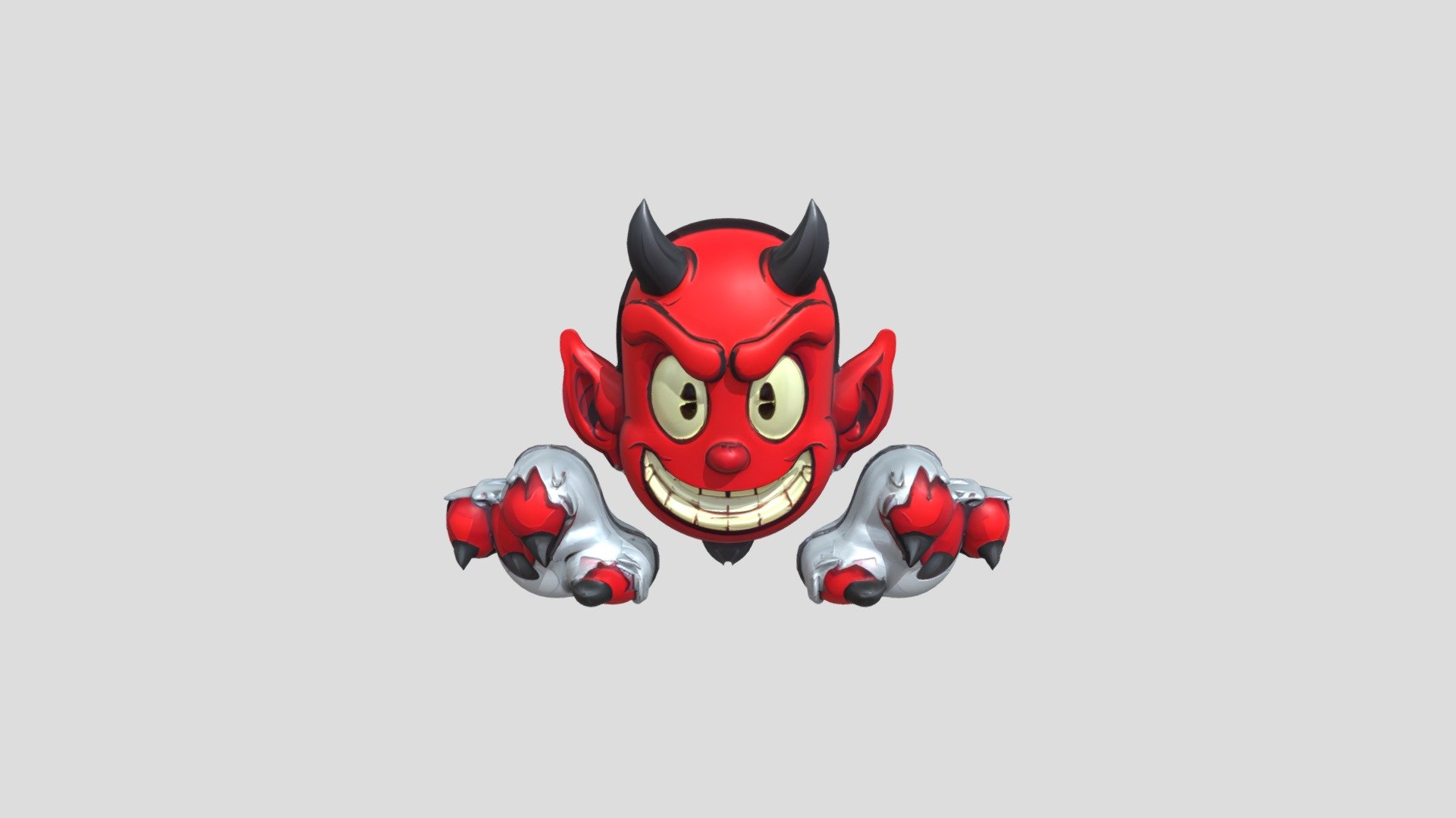 cartoon devil head - 3D model by dix246dix [976fe51] - Sketchfab