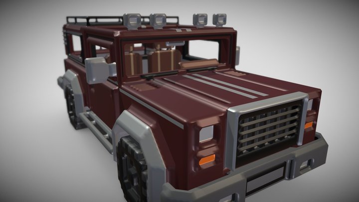 Voxel Truck #07 3D Model