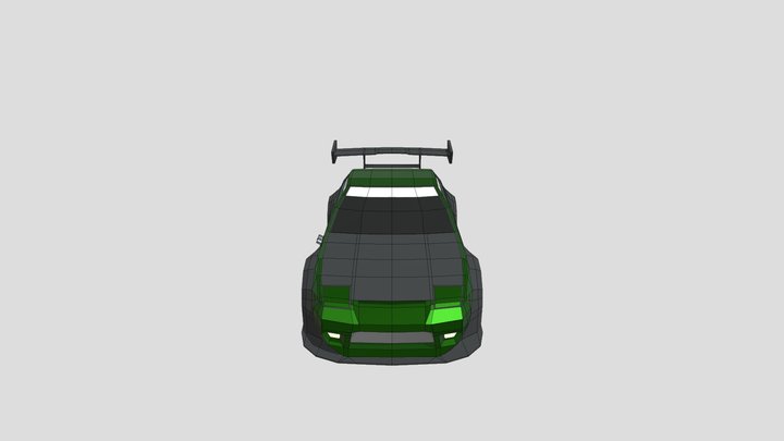 Nissan 240SX low poly Rig 3D Model