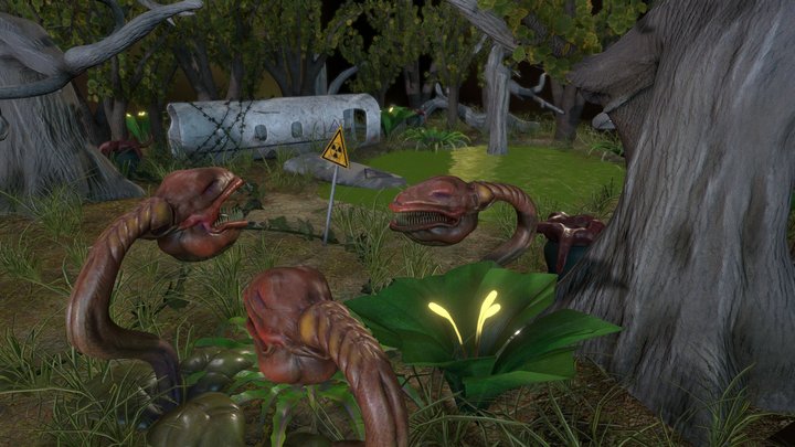 Radiation - Mutating plants 3D Model