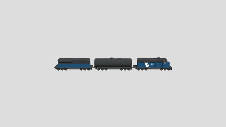 EMD SD40-2 Train 3D Model