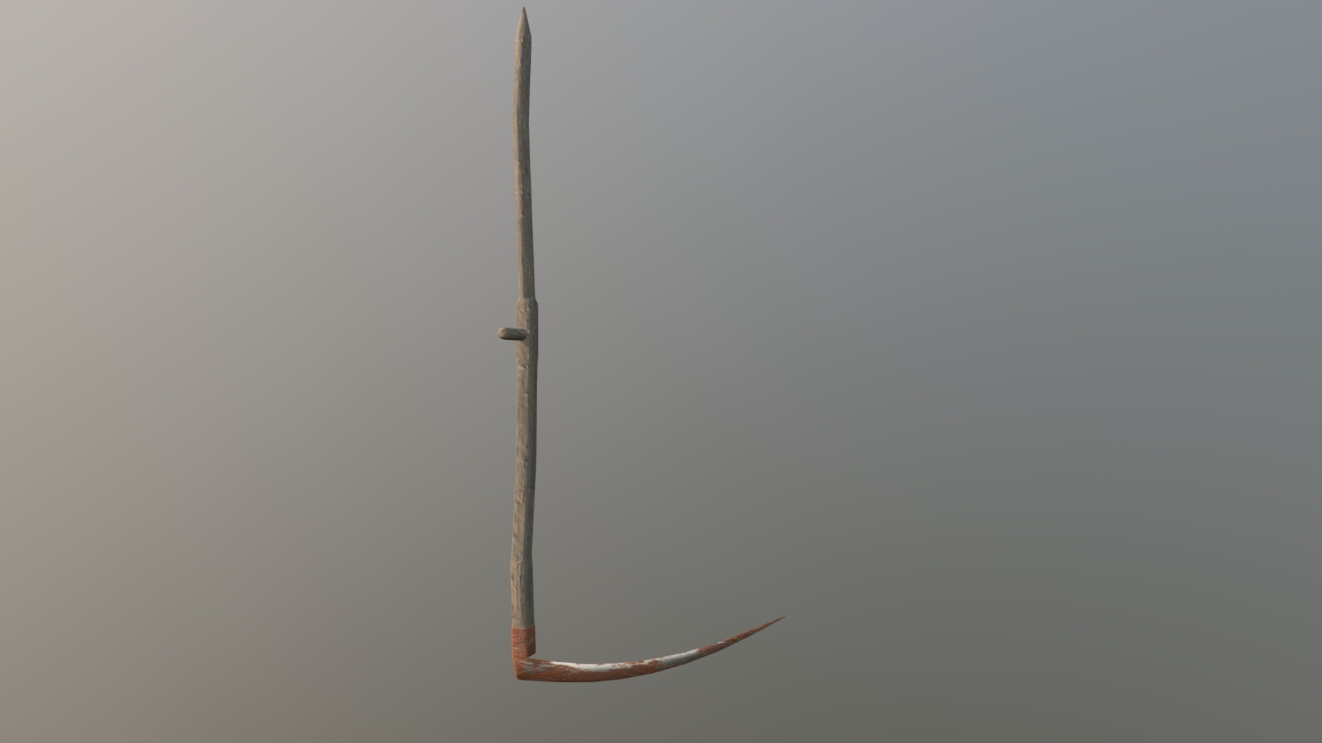 3D model Scythe - This is a 3D model of the Scythe. The 3D model is about a pole with a rope attached.
