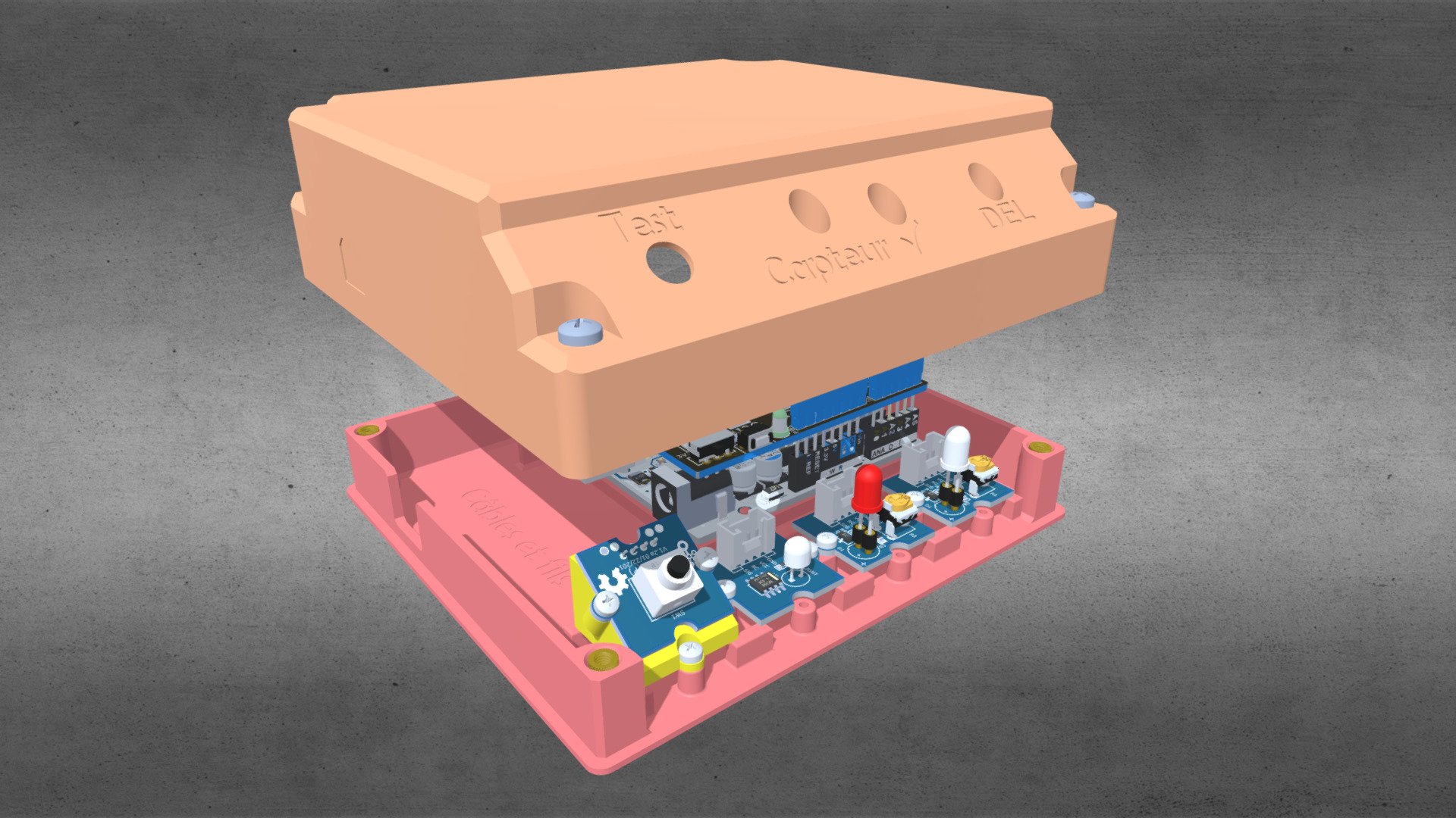 Maquette didactique Eclairage automatique — Sketchfab embed 3D viewer