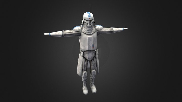 Clone Cold Assault Trooper 3D Model
