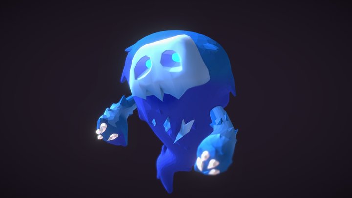 Monster - Blue Fire Phantom 3D Model