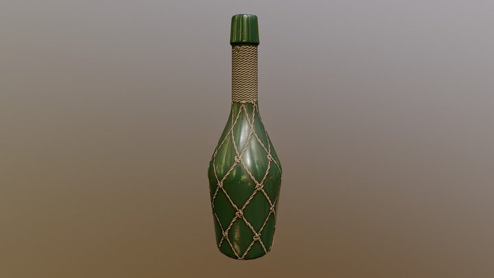 Bottle Old wine 3D Model