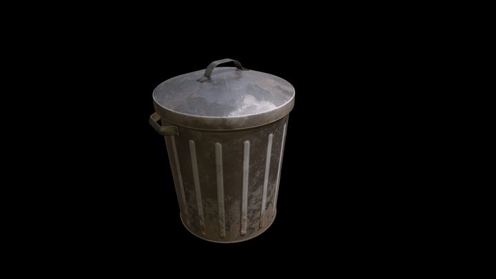 Trash Can With Lid Free – Modello 3D gratuito STL