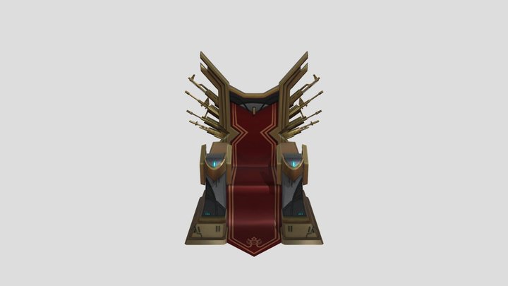 Kings Throne chair Free Fire 3D Model