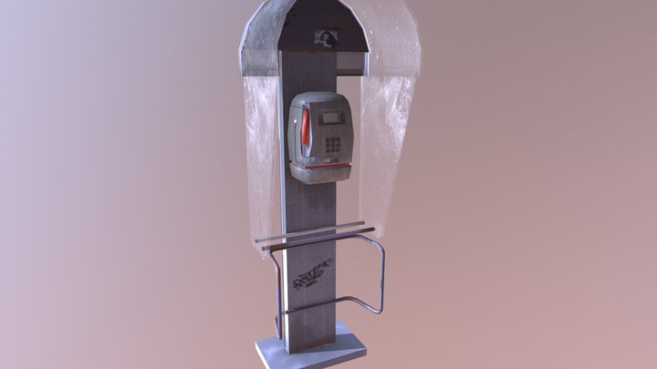 Phone booth Italy 3D Model