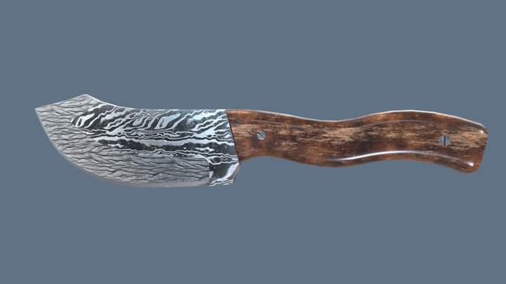 Damascus Knife 4 3D Model