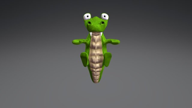 Teddy crocodile 3D Model