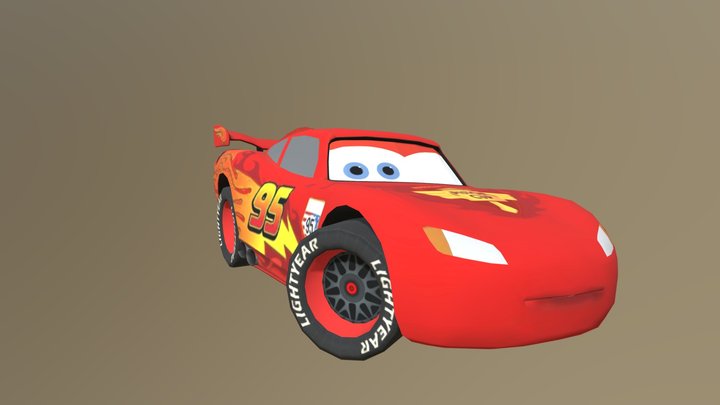 Cars 2 Lightning McQueen 3D Model