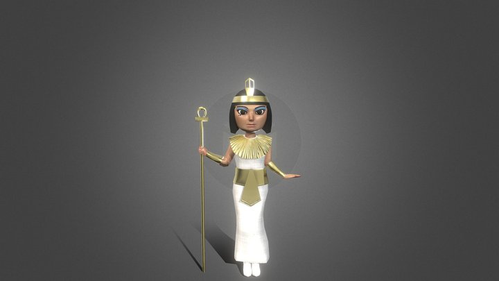 Cleopatra Low Poly 3D Model