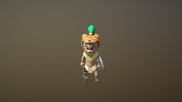 Jaguar Warrior Kid 3D Model