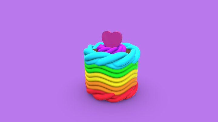 ✨Rainbow cake✨ – Kostenloses 3D-Modell STL