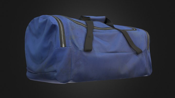 Old utility duffle bag 3D Model