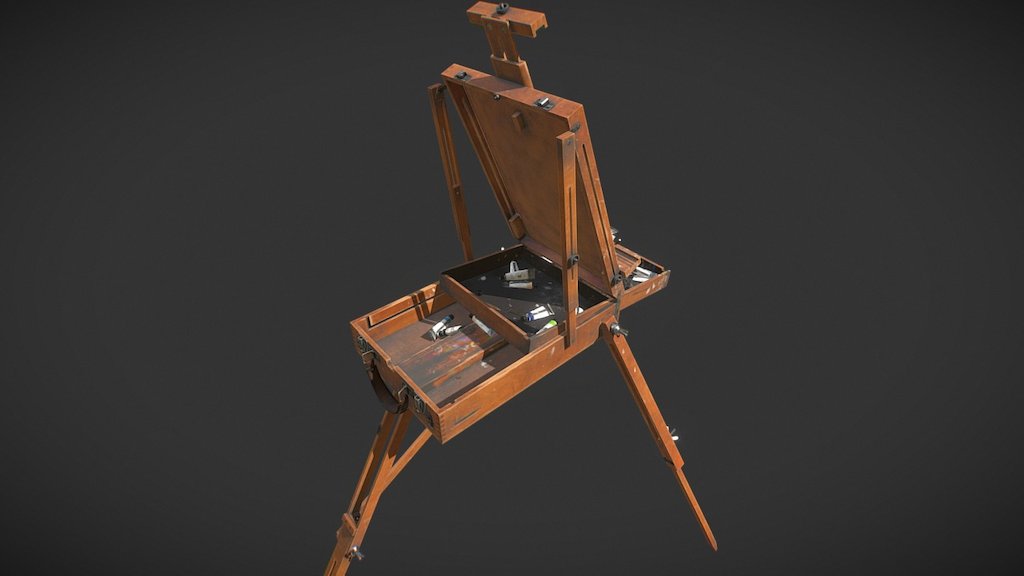 ArtStation - Artist set with easel