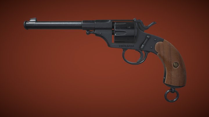 Revolver Reichsrevolver M1879 3D Model