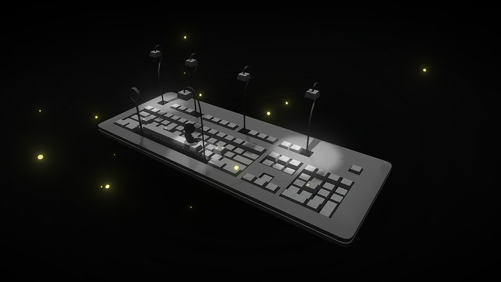 Fantasy Keboard 3D Model
