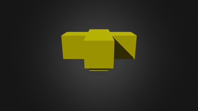 Puzzle Cube Yellow Part VP 3D Model