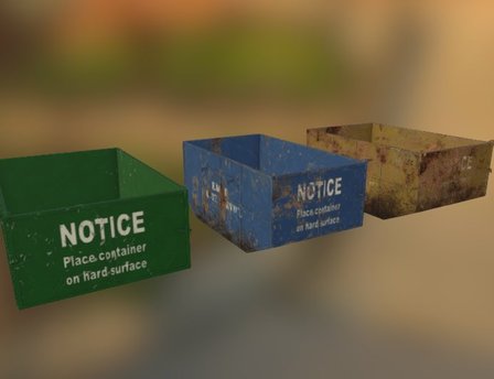 Containers Scene 3D Model