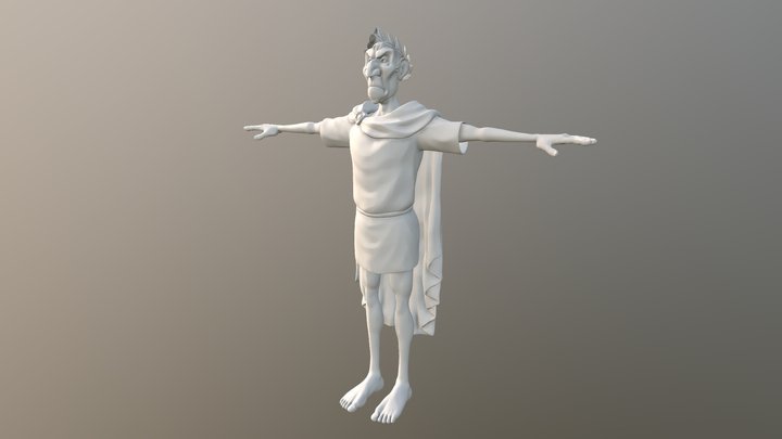 Julius Caesar sculpture - Clothed Version 3D Model