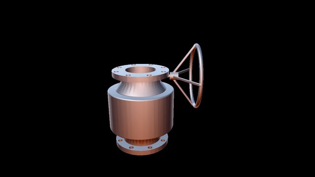 6 INCH SS BALL VALVE 3D Model